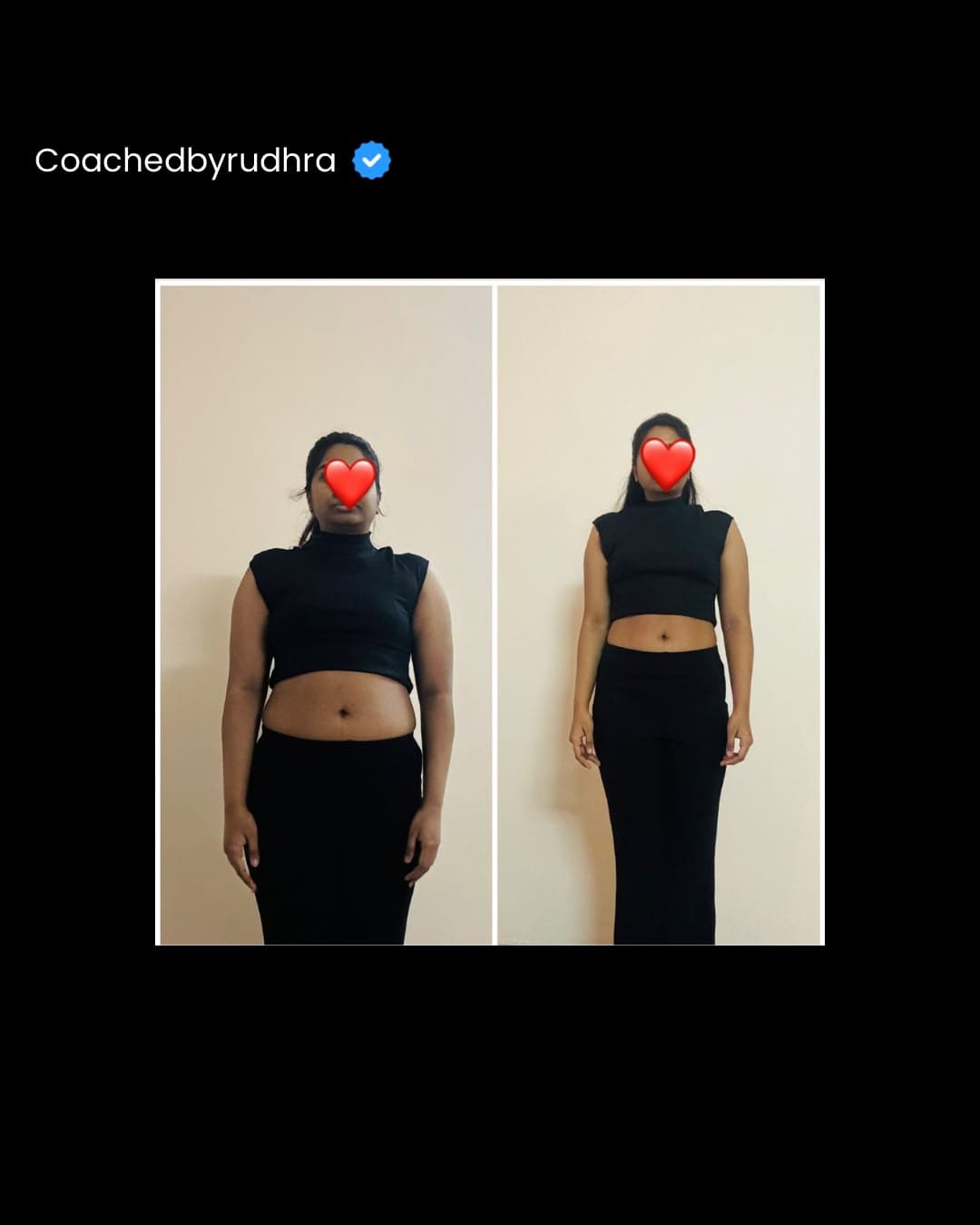 Client transformation — before and after body recomposition.